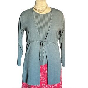 Vintage Carol Turner Collection Twinset Tunic&Top Longline Lagenlook Size S